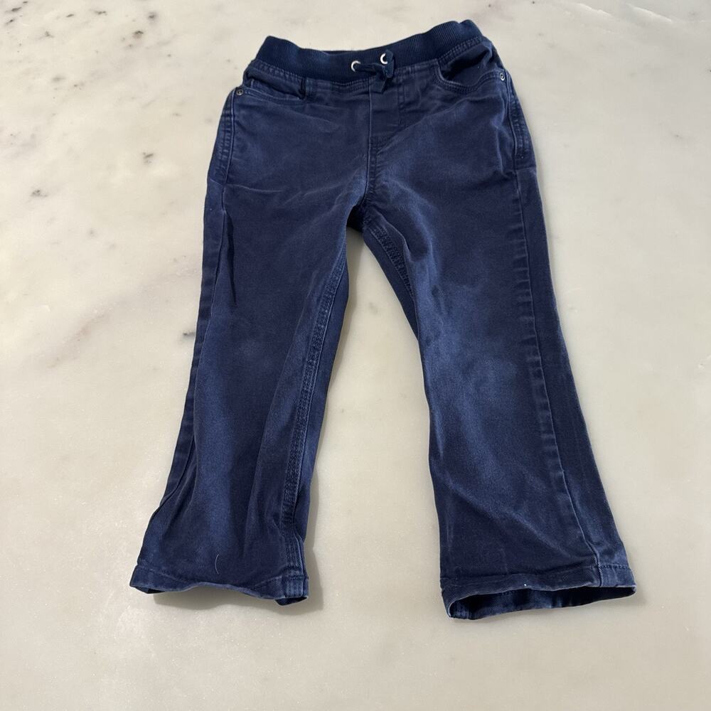 Hanna Andersson 100cm US 4 Navy Blue Corduroy Pull-On Pants Drawstring Waist